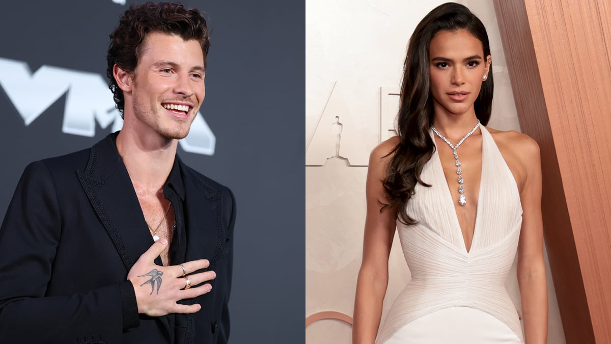 shawn-mendes-bruna-milan-gucci Side by side photo of Shawn Mendes and Bruna Marquezine.