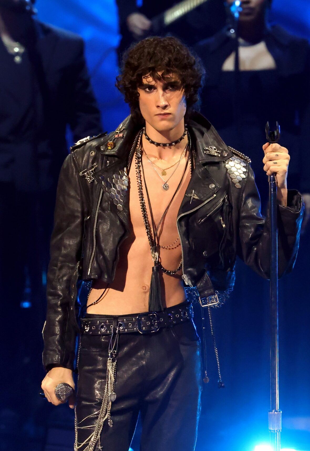 Sombr wears George Michael leather jacket