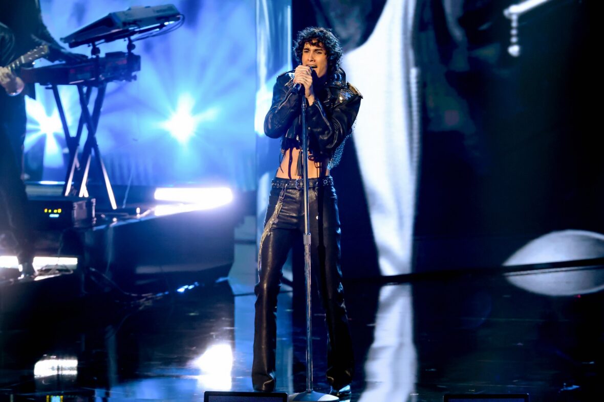 Sombr wears George Michael leather jacket