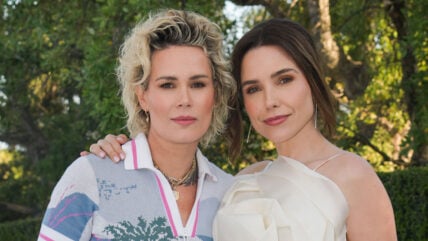 Ashlyn HArris and Sophia Bush stock image