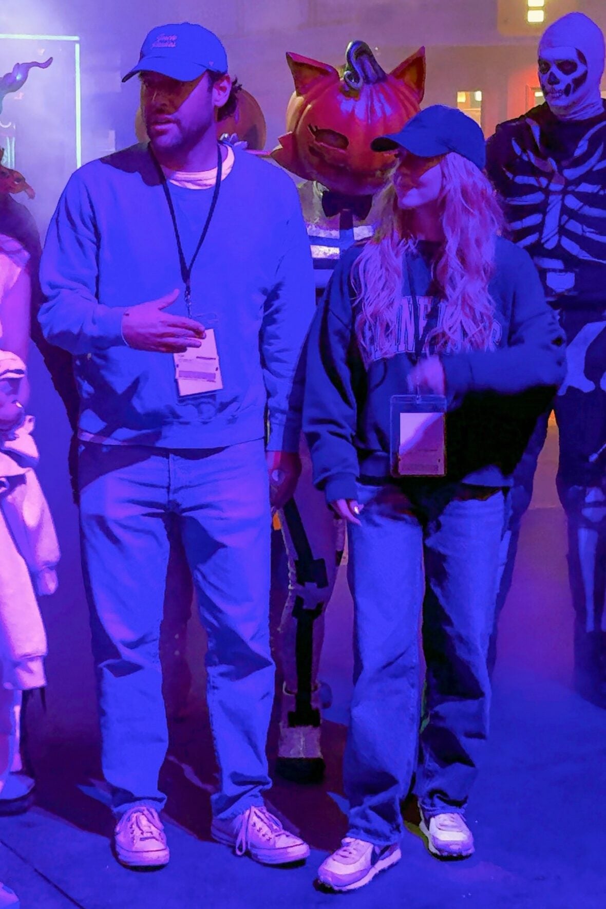 Sydney Sweeney and Scooter Braun attend Universal Horror Nights