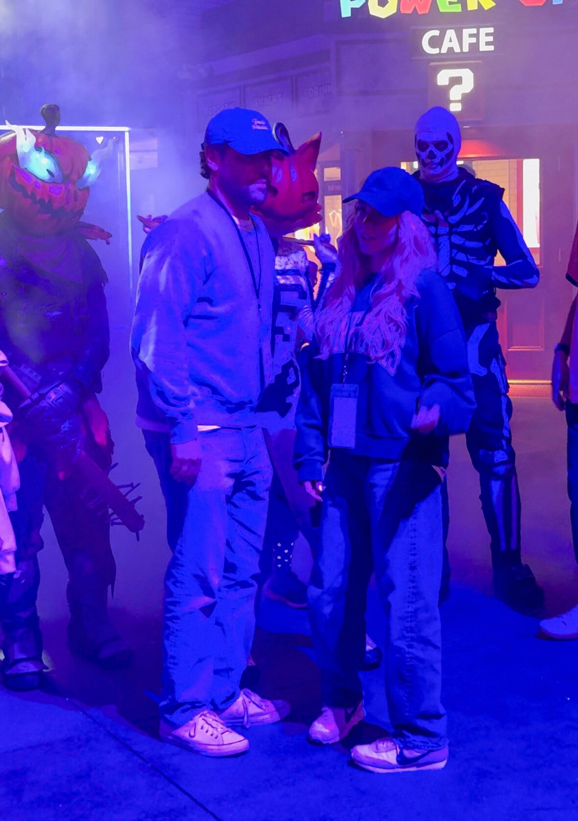 Sydney Sweeney and Scooter Braun attend Universal Horror Nights