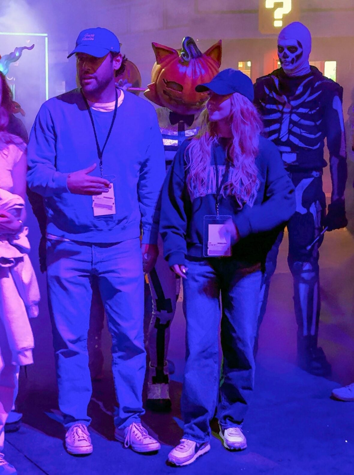 Sydney Sweeney and Scooter Braun attend Universal Horror Nights