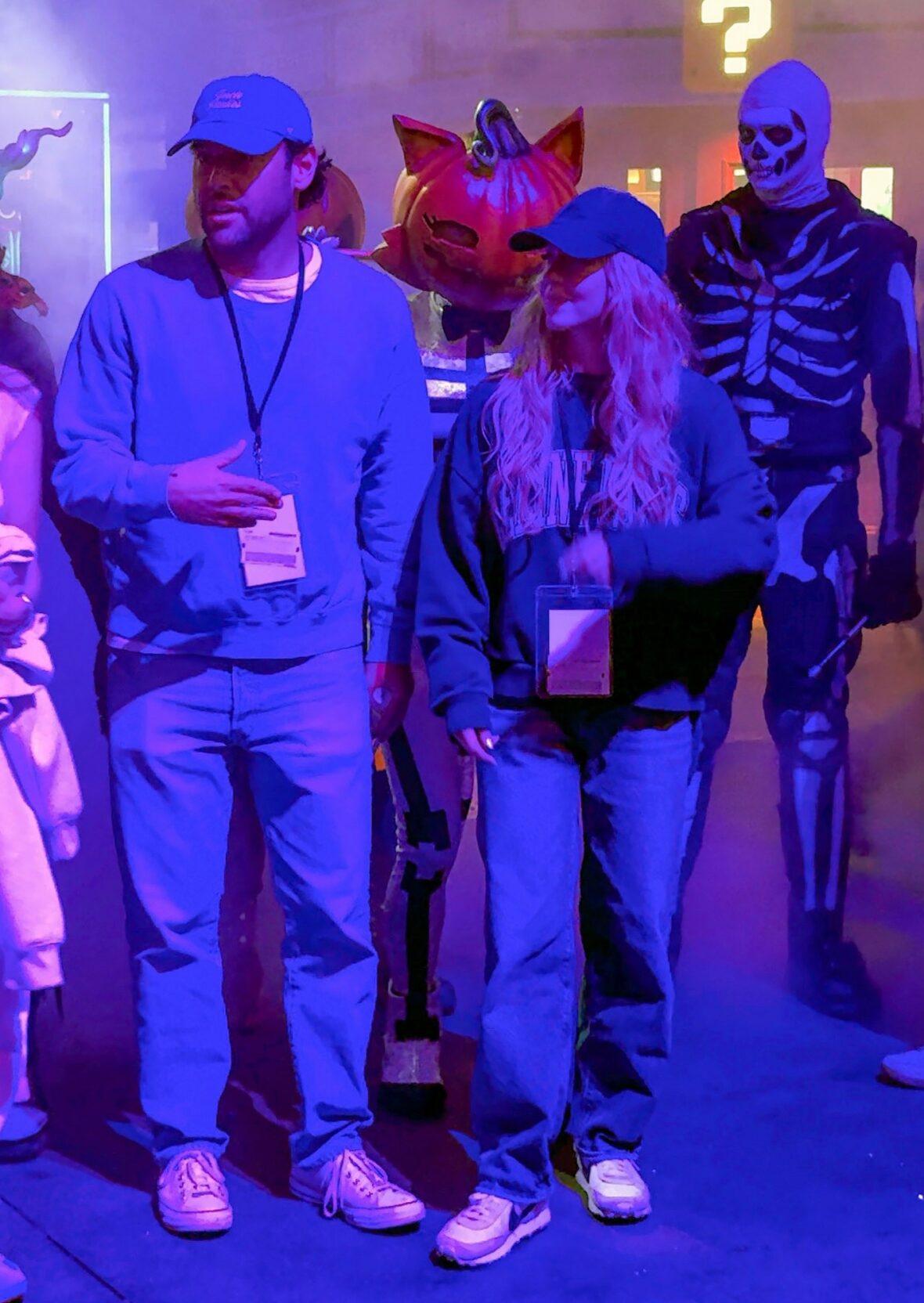 Sydney Sweeney and Scooter Braun attend Universal Horror Nights