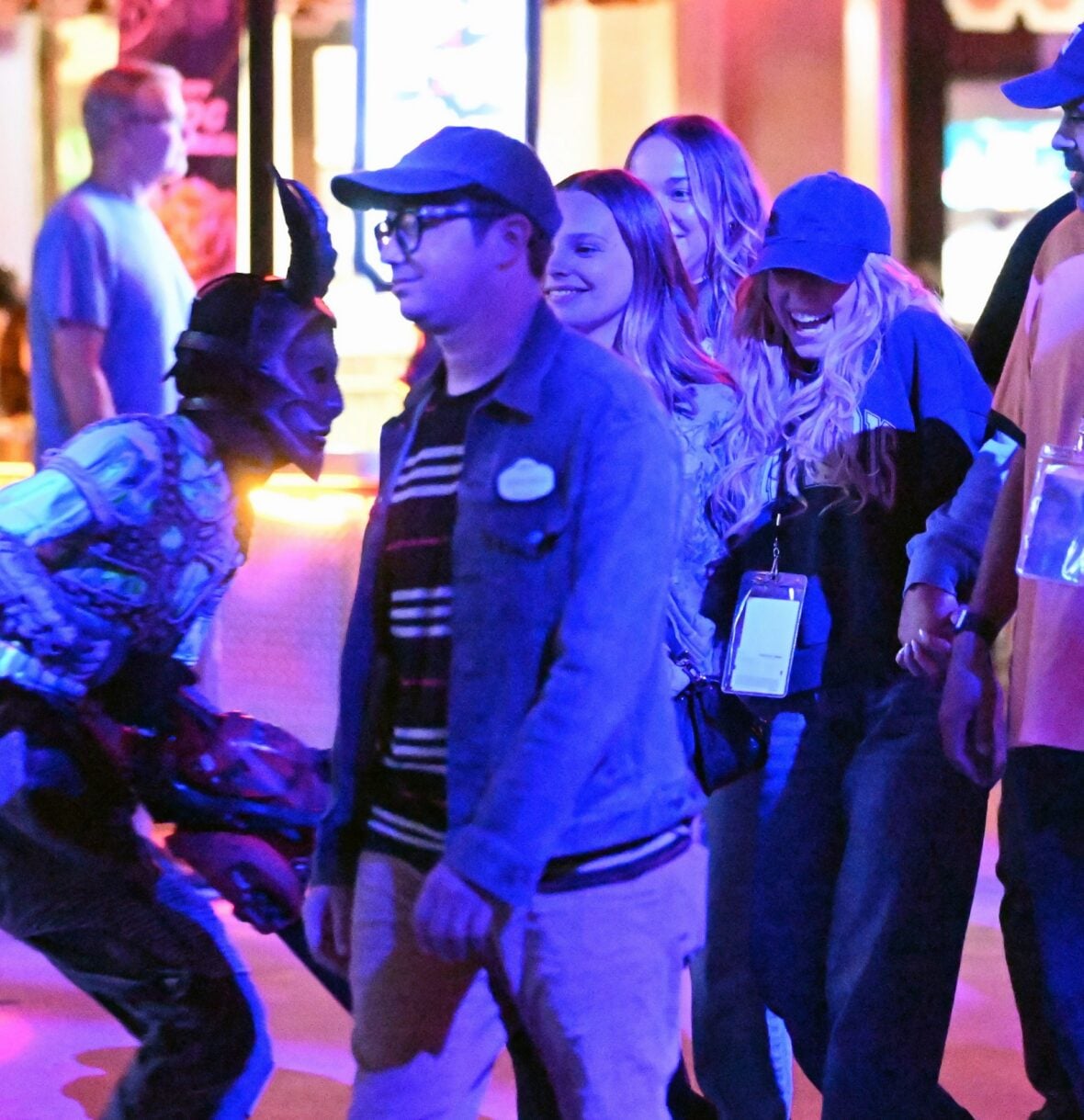 Sydney Sweeney and Scooter Braun attend Universal Horror Nights