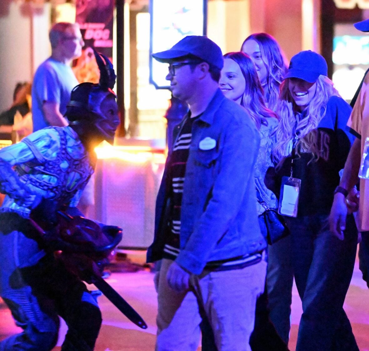 Sydney Sweeney and Scooter Braun attend Universal Horror Nights