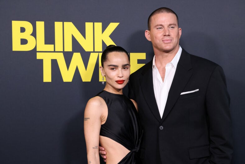 Zoe Kravitz and Channing Tatum in a stock photo on the red carpet.