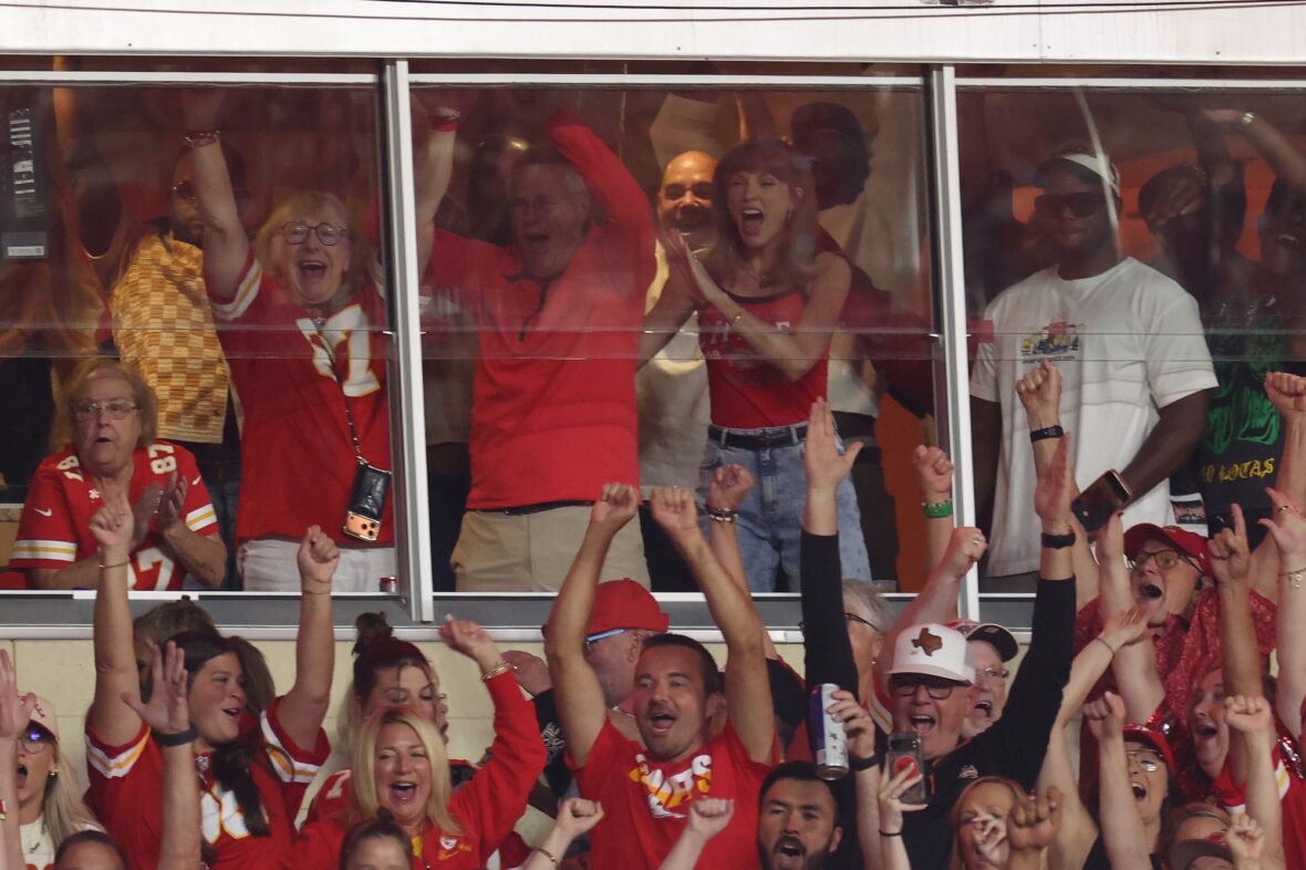Taylor Swift in suite at the Kansas City Chiefs game on September 20, 2026