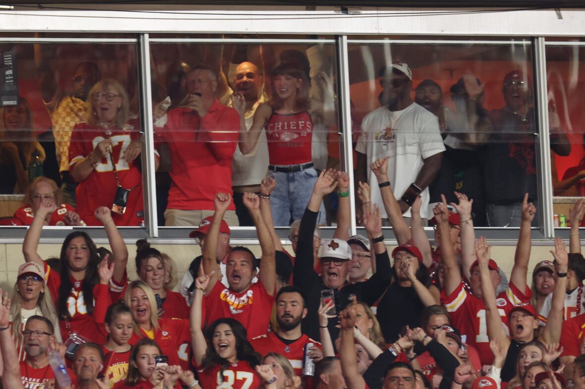 Taylor Swift in suite at the Kansas City Chiefs game on September 20, 2026