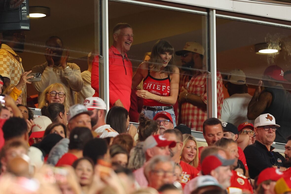 Taylor Swift in suite at the Kansas City Chiefs game on September 20, 2026