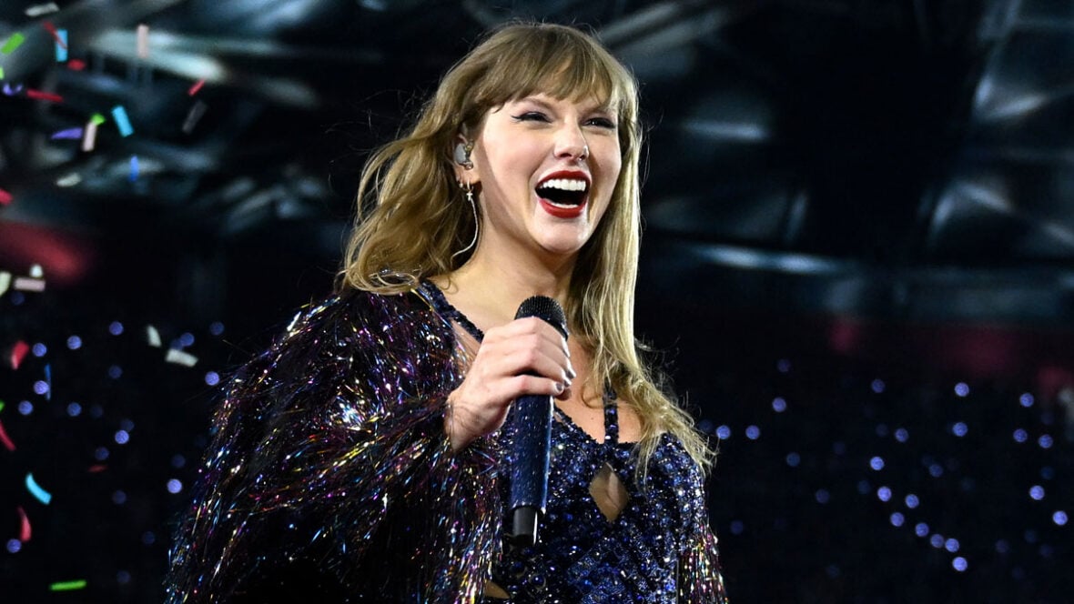Taylor Swift performing during the Eras tour