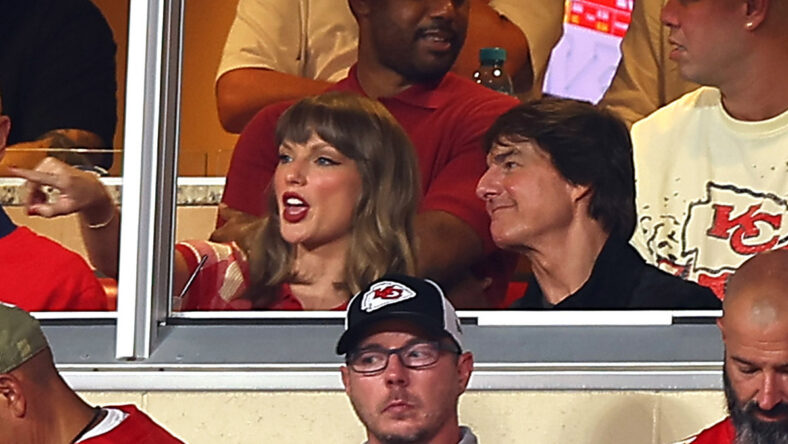 Taylor Swift and Tom Cruise at Chiefs game