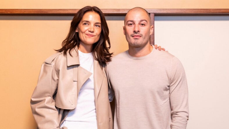 Katie Holmes & Jason Bard Yarmosky at Tod's fashion show