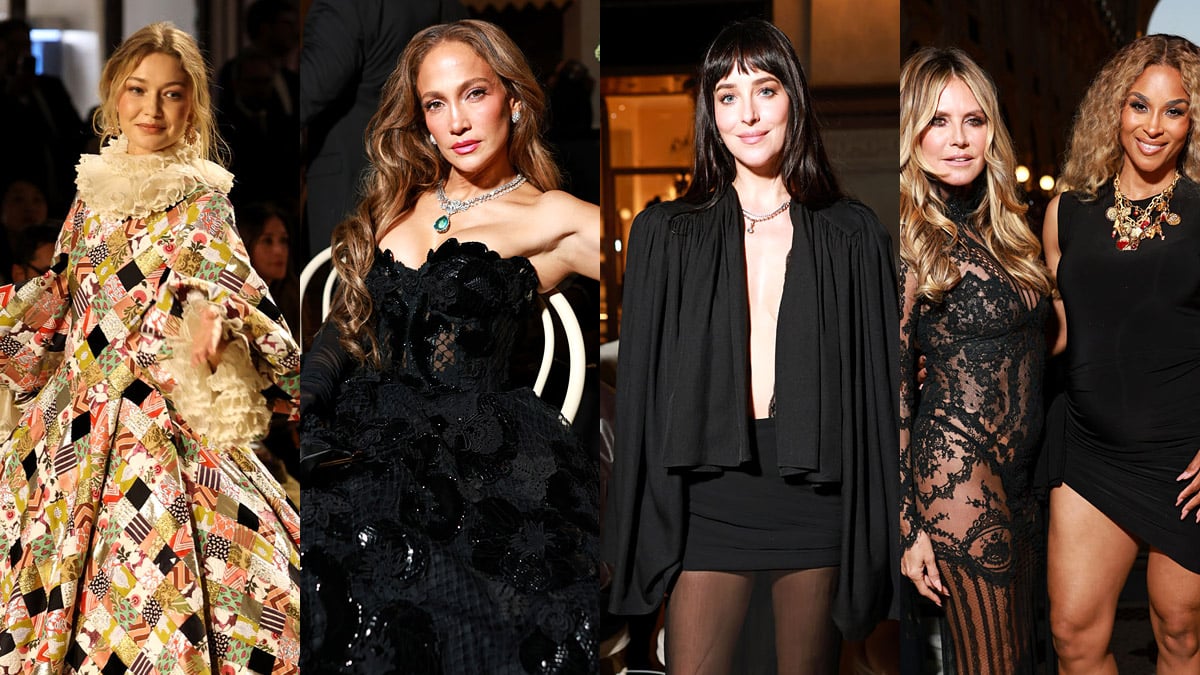 All the Celebs at Vogue World Milano: Gigi Hadid Opens Show, Jennifer Lopez Walks Runway, Dakota Johnson Attends, & More