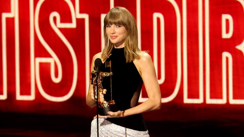 Taylor Swift on stage at VMAs