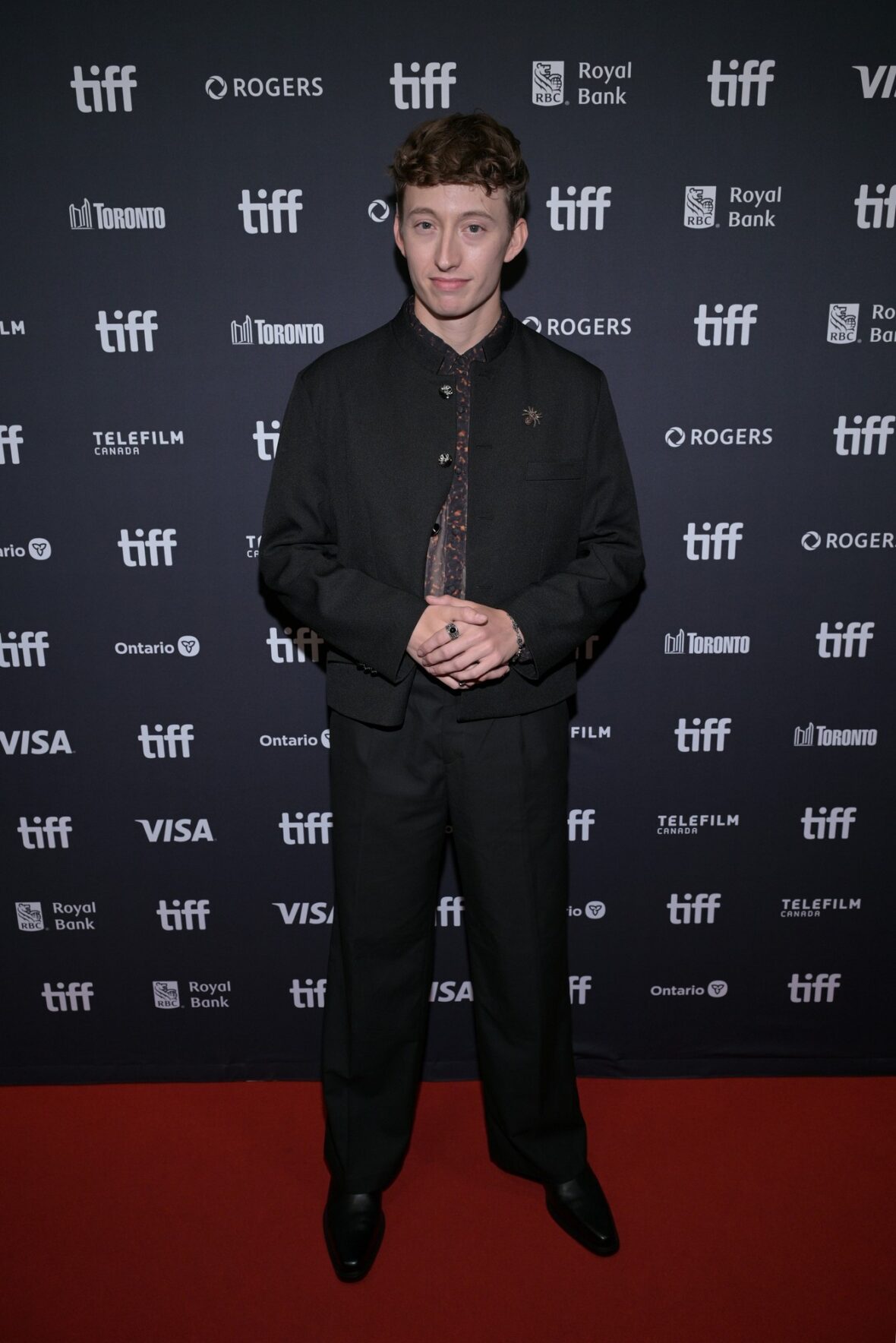 Sam Krochmal poses at the TIFF premiere of his new series Yaga