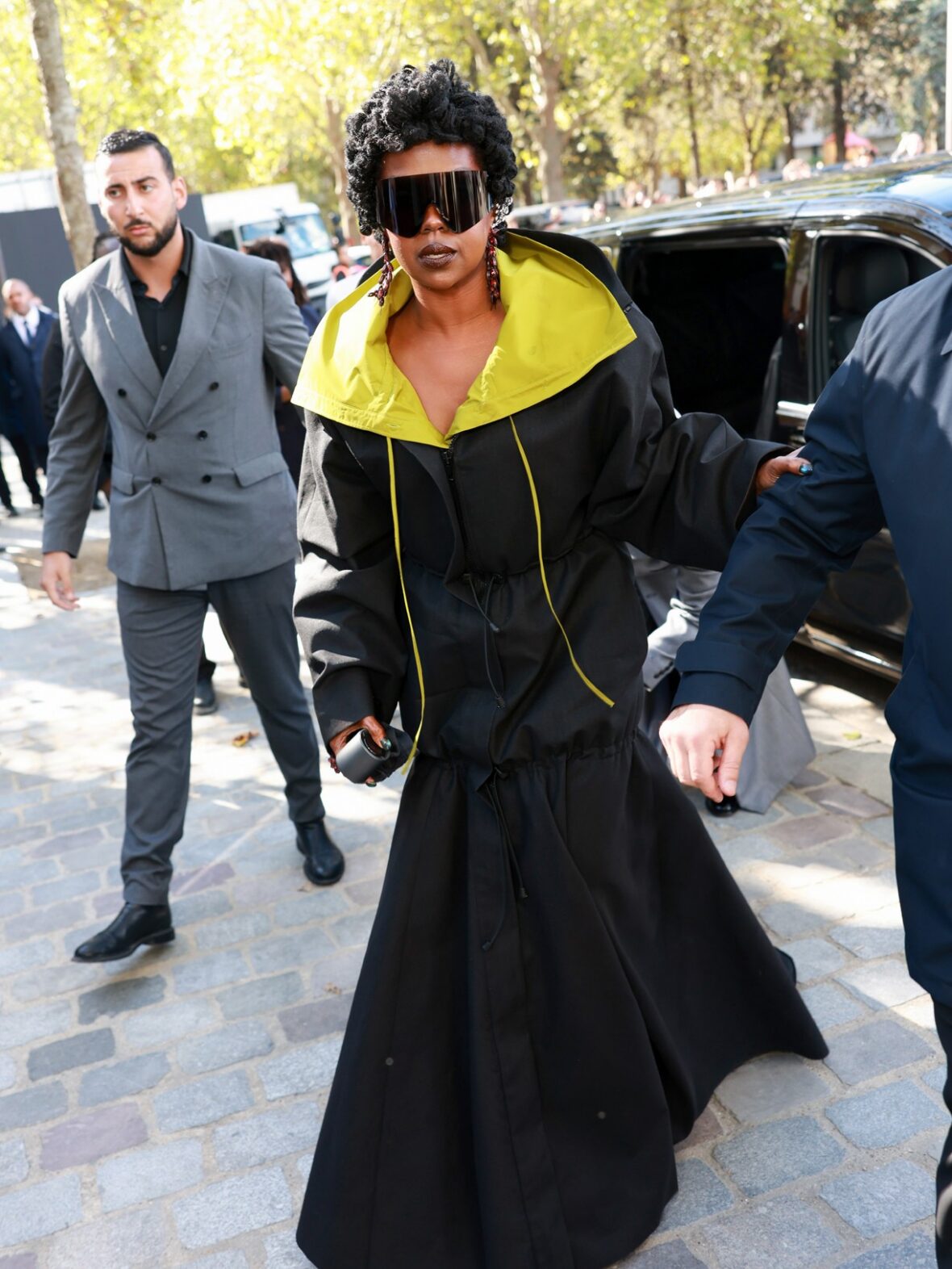 Celebs attend the Balenciaga show at Paris Fashion Week