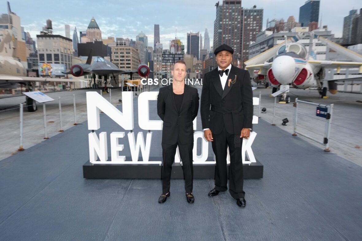 LL Cool J and Scott Caan attended the premiere of their upcoming CBS series NCIS: New York on Thursday at the Intrepid.