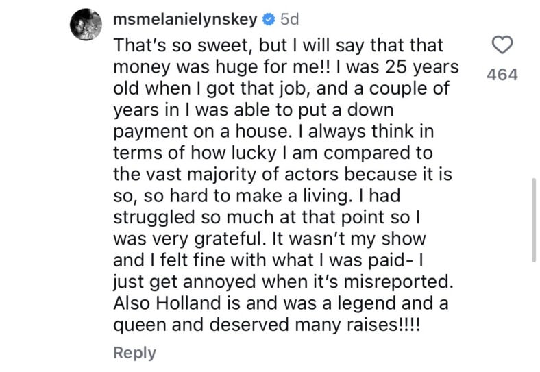Melanie Lynskey leaves comment about her Two and a Half Men salary
