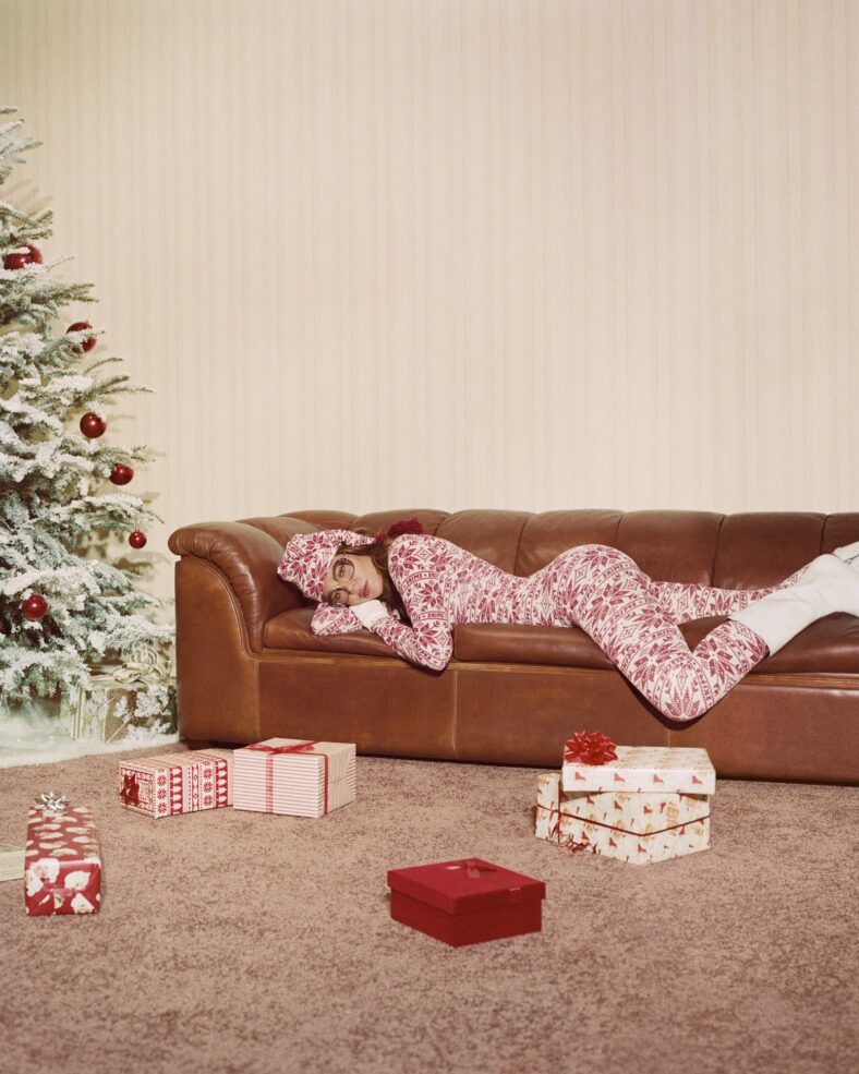 Khloe Kardashian in the SKIMS Holiday campaign