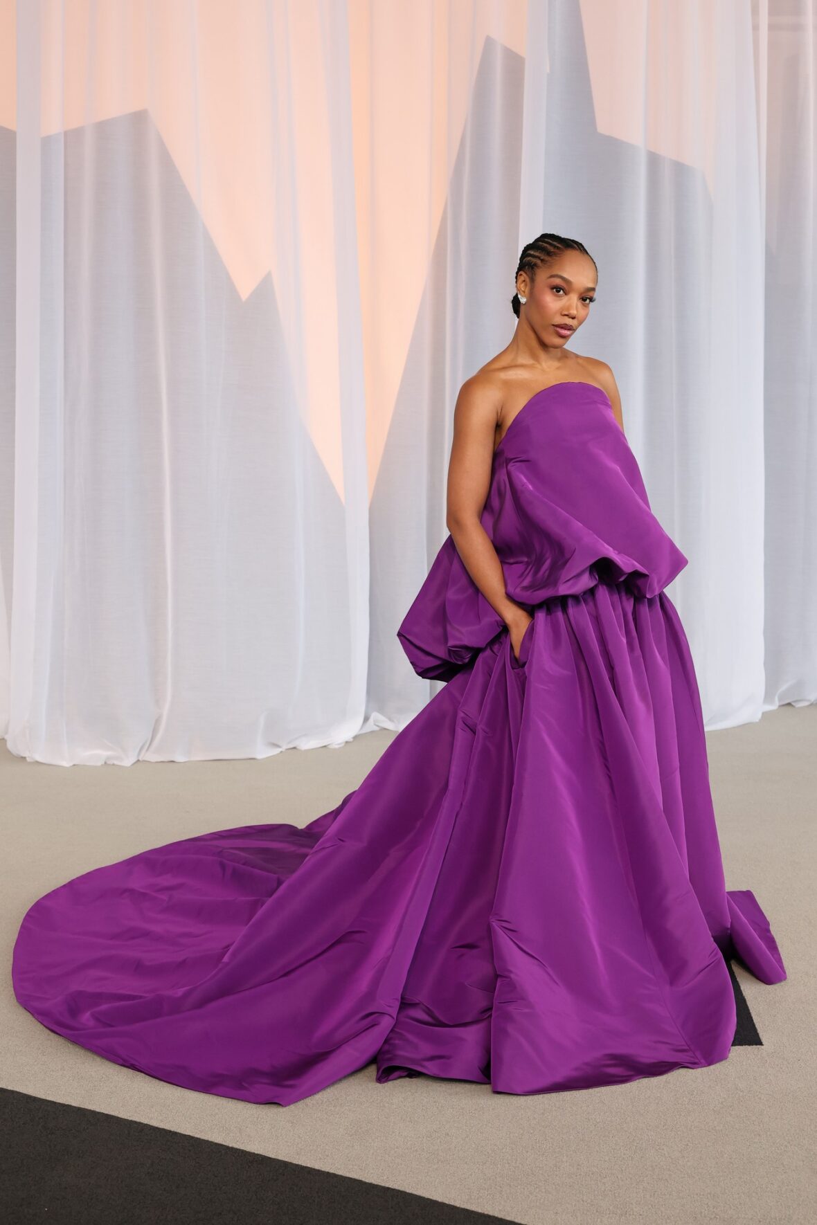 Naomi Ackie in Balenciaga and Boucheron jewelry