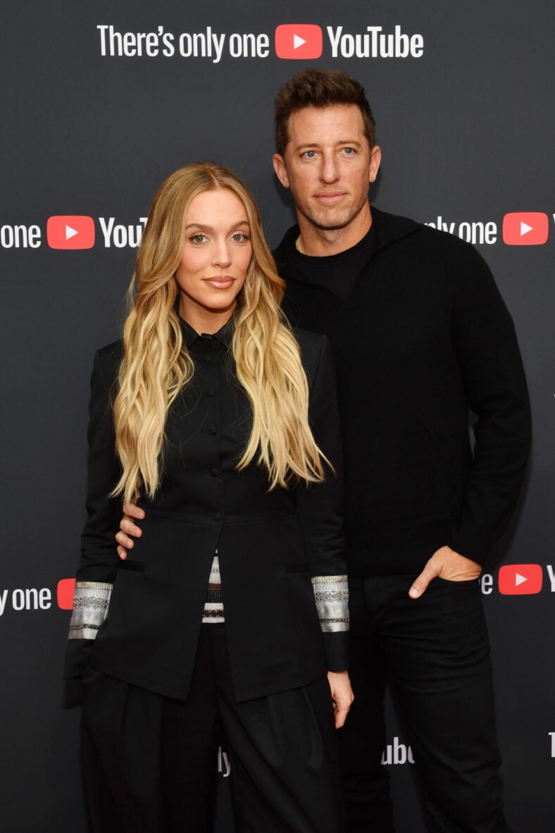 Alex Cooper and Matt Kaplan attend the YouTube Brandcast event at Lincoln Center on May 13, 2026 in New York City.