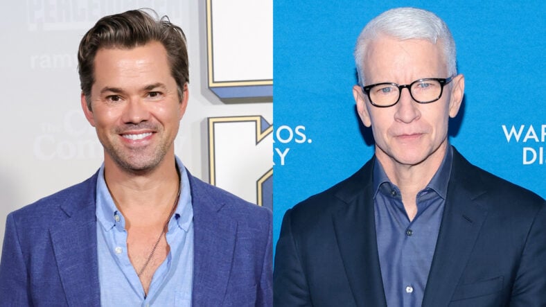 Andrew Rannells attends HBO Max's 2026 Emmy Nominee Celebration; Anderson Cooper attends Warner Bros. Discovery Upfront 2025