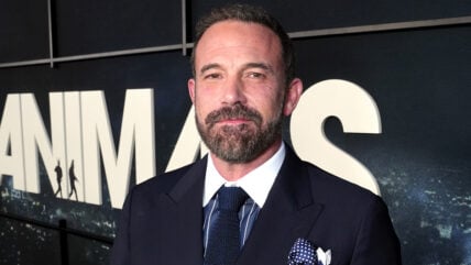 Ben Affleck in a classic suit at the Animals premiere.