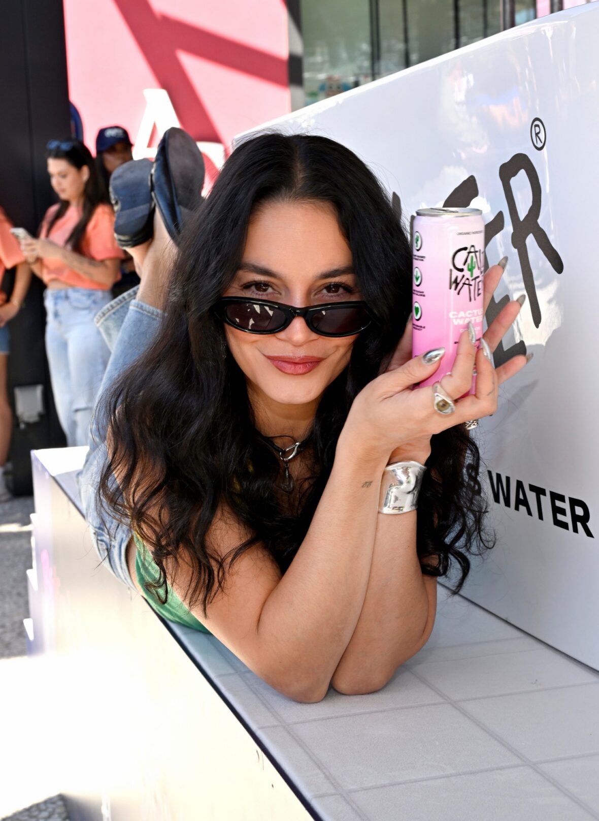 Caliwater event at Century City mall with Benson Boone and Vanessa Hudgens