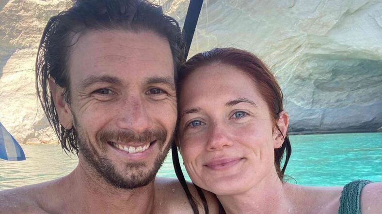 Bonnie Wright selfie with husband Andrew Lococo