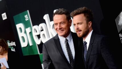 Breaking Bad stars arrive as AMC Celebrates the final episodes of "Breaking Bad" at Sony Pictures Studios on July 24, 2013 in Culver City, California.