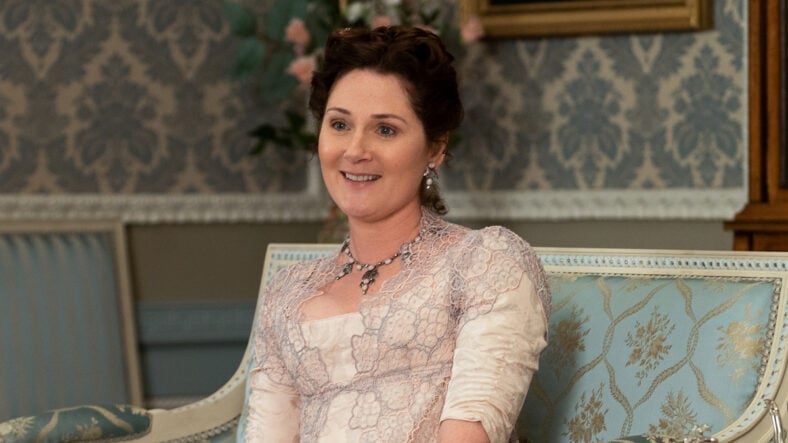 Bridgerton still from season 4 featuring Ruth Gemmell