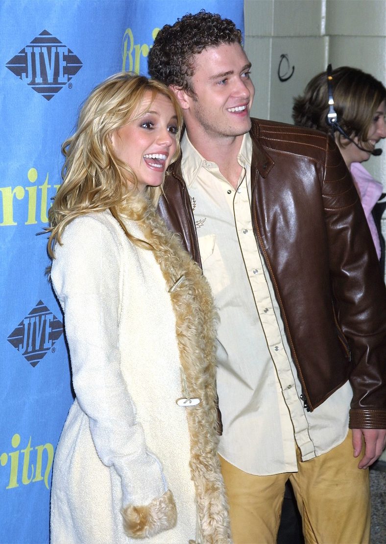 Britney Spears and Justin Timberlake at album party 2001