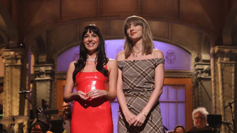 Taylor Swift and Dakota Johnson on SNL together on October 3, 2026