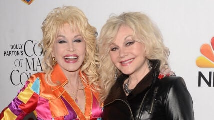 Dolly Parton and Stella Parton together on red carpet