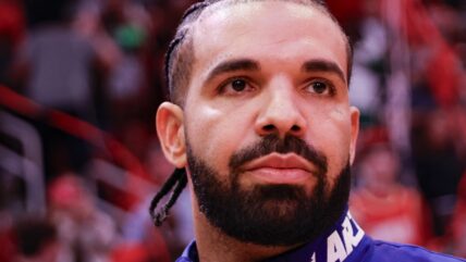 Drake face close-up basketball game