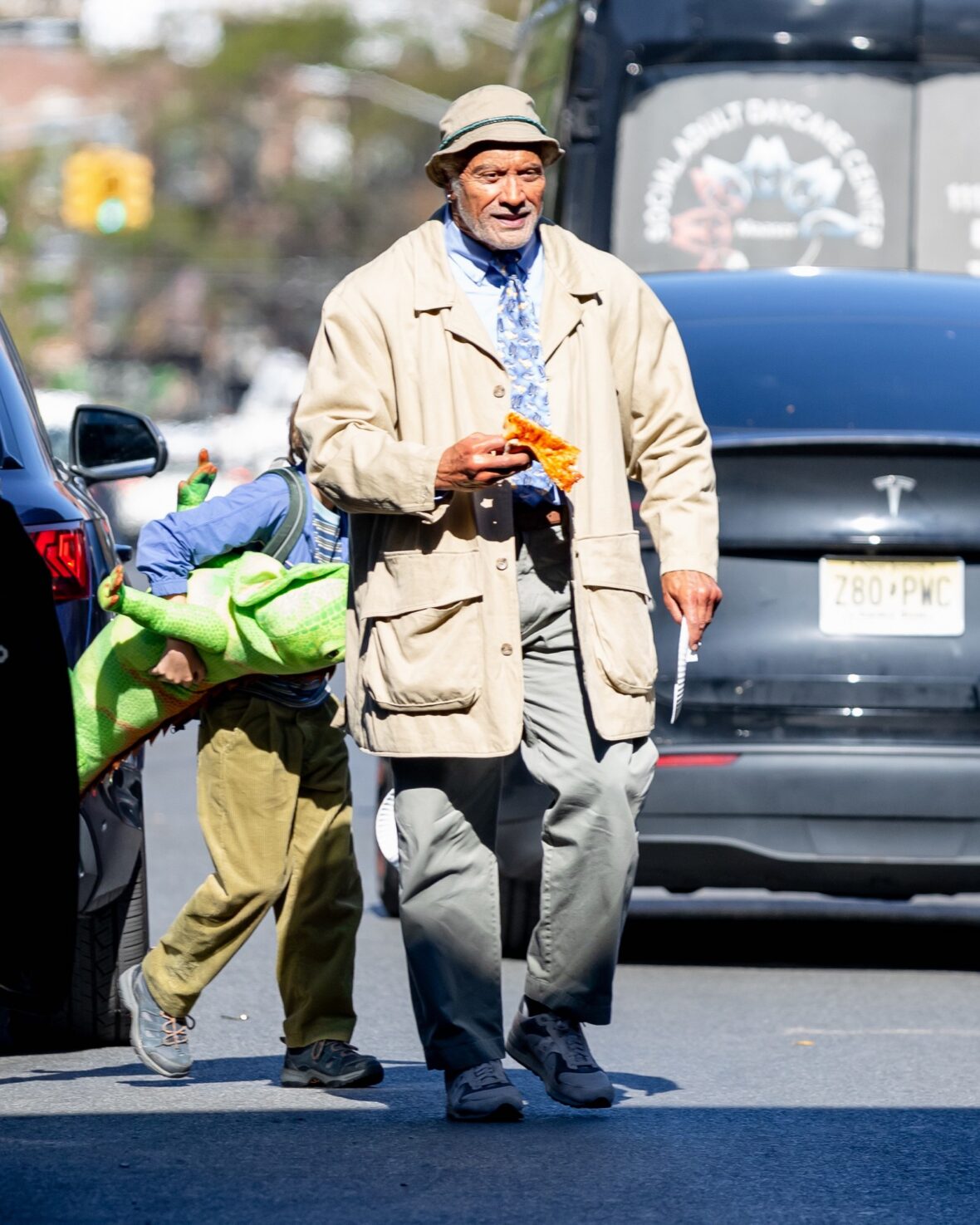 Dwyane Johnson is unrecognizable on the set of Lizard Music in New York City