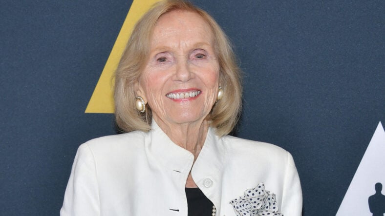 Eva Marie Saint in a white blouse at the Oscars.