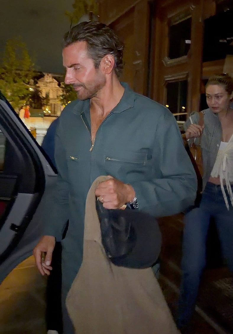 Bradley Cooper and supermodel Gigi Hadid are spotted leaving a private dinner together in Paris