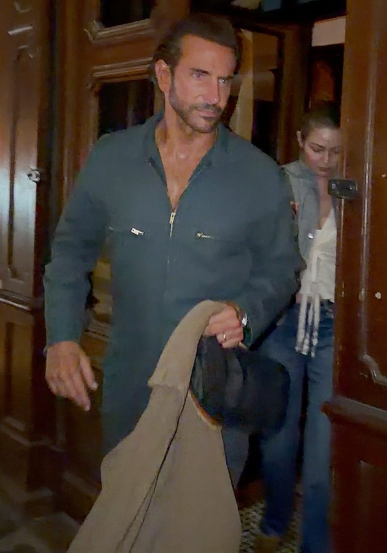 Bradley Cooper and supermodel Gigi Hadid are spotted leaving a private dinner together in Paris