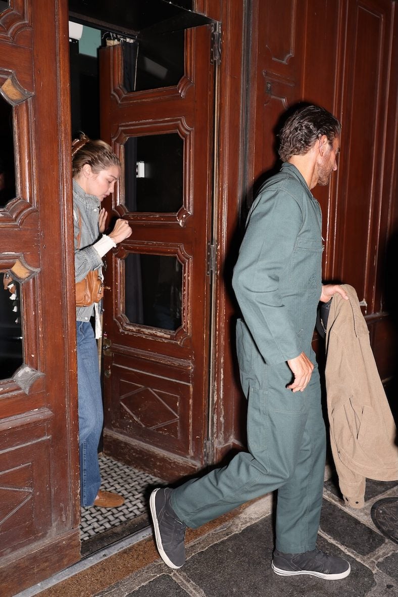 Bradley Cooper and supermodel Gigi Hadid are spotted leaving a private dinner together in Paris