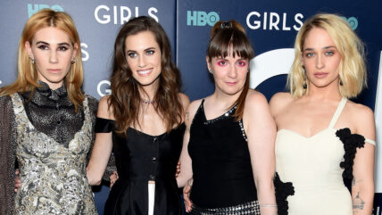 Zosia Mamet, Allison Williams, Lena Dunham and Jemima Kirke attend Girls season six premiere