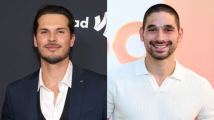 Gleb Savchenko at a 2026 GLAAD event on the left, Alan Bersten on the right at an ABC event in 2025