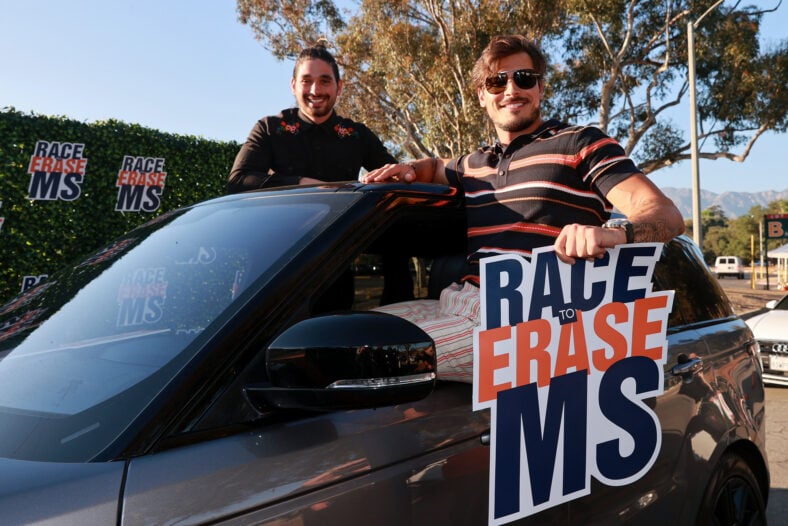 Gleb Savchenko and Alan Bersten at a 2021 Race to Erase MS event together