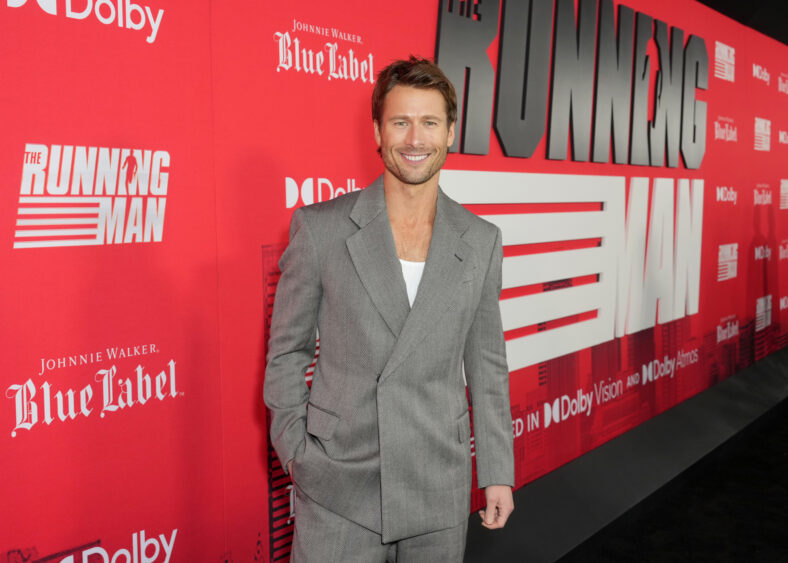 Glen Powell at a 2025 premiere for The Running Man