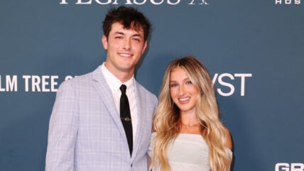 Griffin Johnson and Macy Broyles attend the Pegasus World Cup at Gulfstream Park