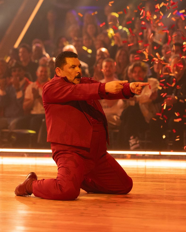 Guillermo Rodriguez performs a salsa on DWTS' Super Bowl Night