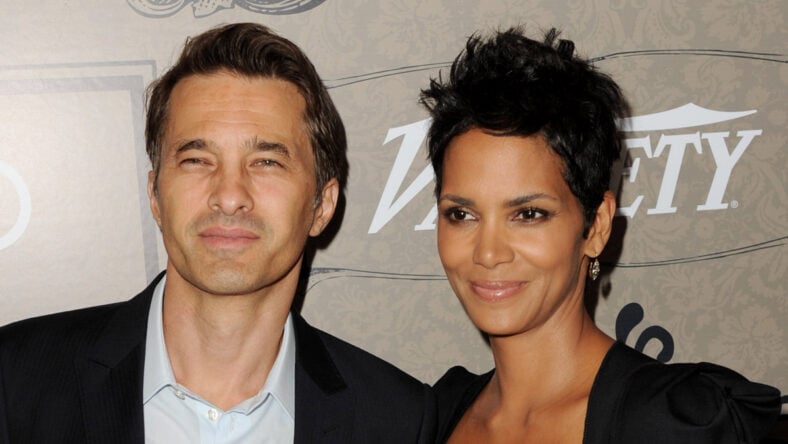 Halle Berry and Olivier Martinez stock photo