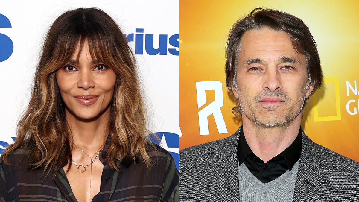 Halle Berry and Olivier Martinez stock photo composite