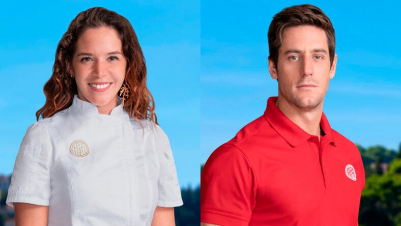 Joy Lefaucheur and Luke Brumer pose for Below Deck Mediterranean season 11 cast photos